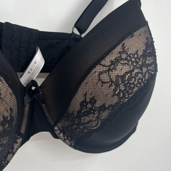 Adore Me Andrelisa Contour Balconette Women's Bra Black Lace 44G Plus Size - Picture 2 of 7